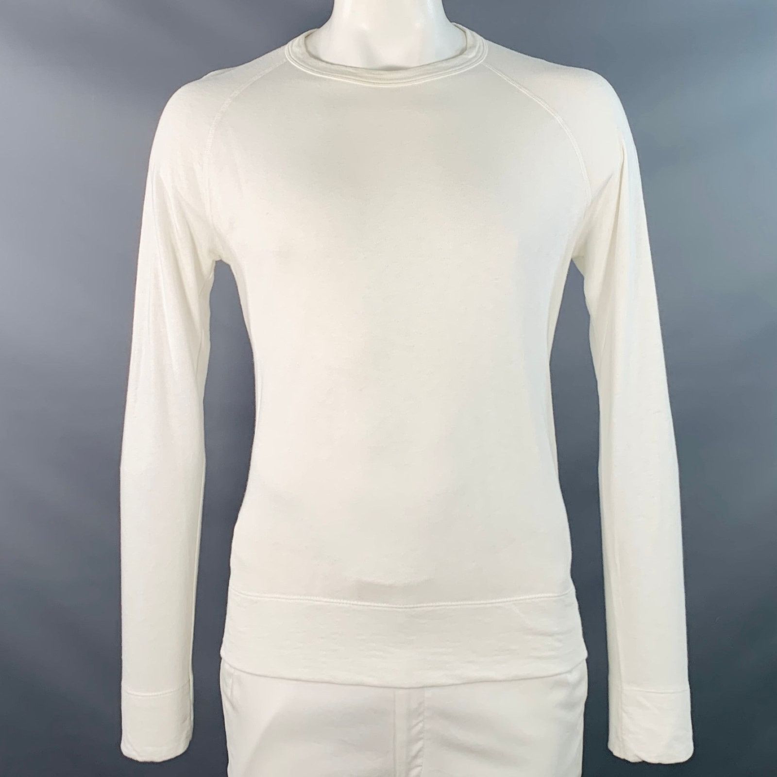 James Perse JAMES PERSE Size S White Cotton Crew Neck Sweatshirt Size US S / EU 44-46 / 1 - 1 Thumbnail