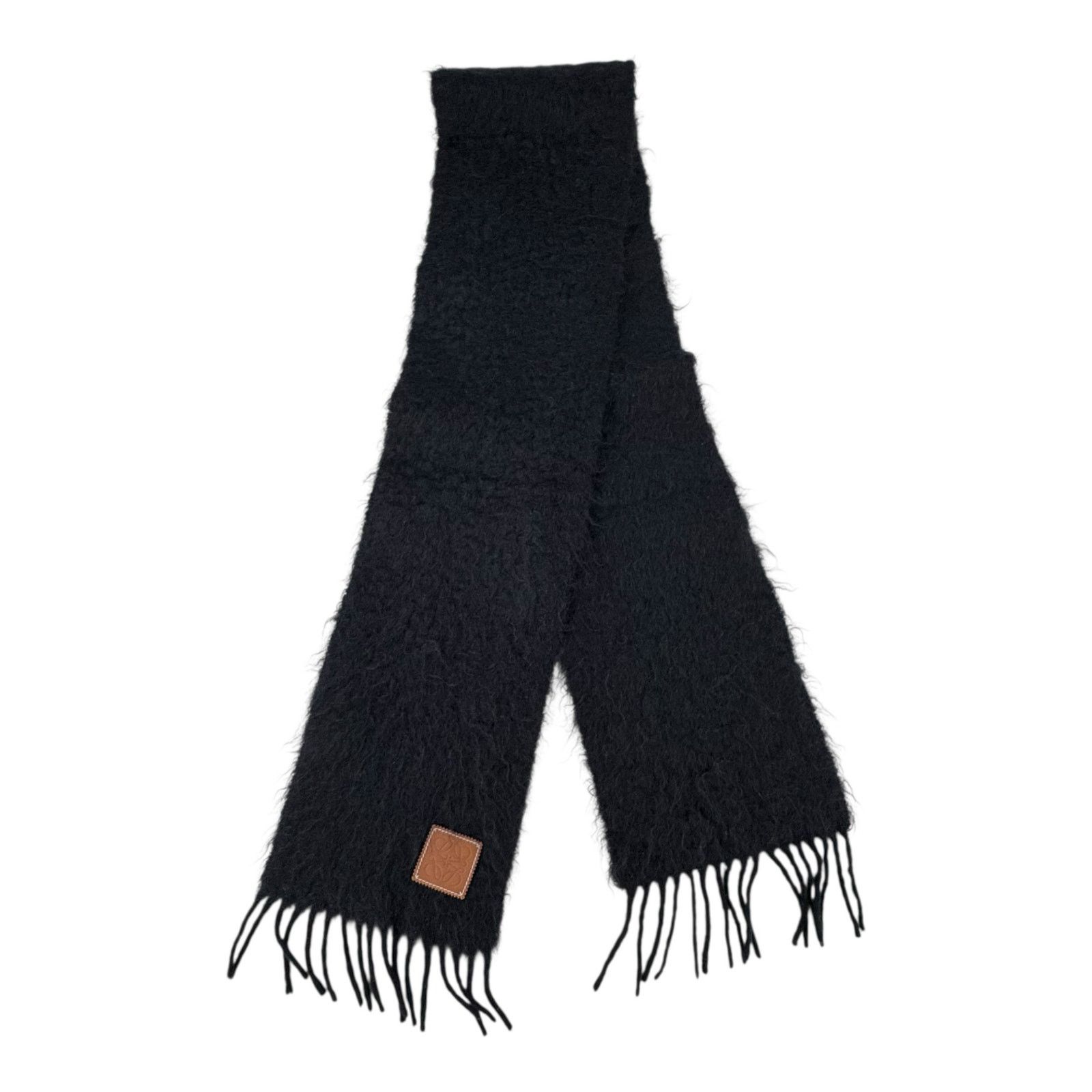 Loewe Loewe Black Mohair & Wool Scarf Size ONE SIZE - 1 Thumbnail