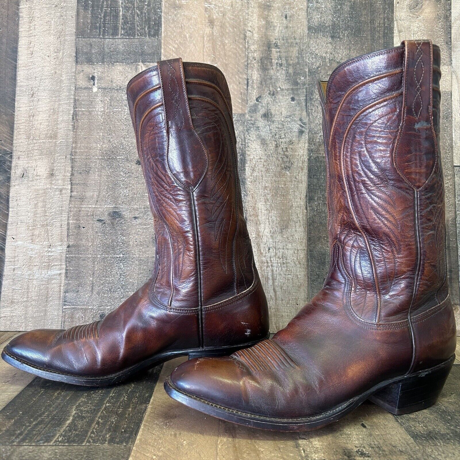 Lucchese Lucchese 2083 ZZ San Antonio French Toe Cowboy Boots 10 D ...