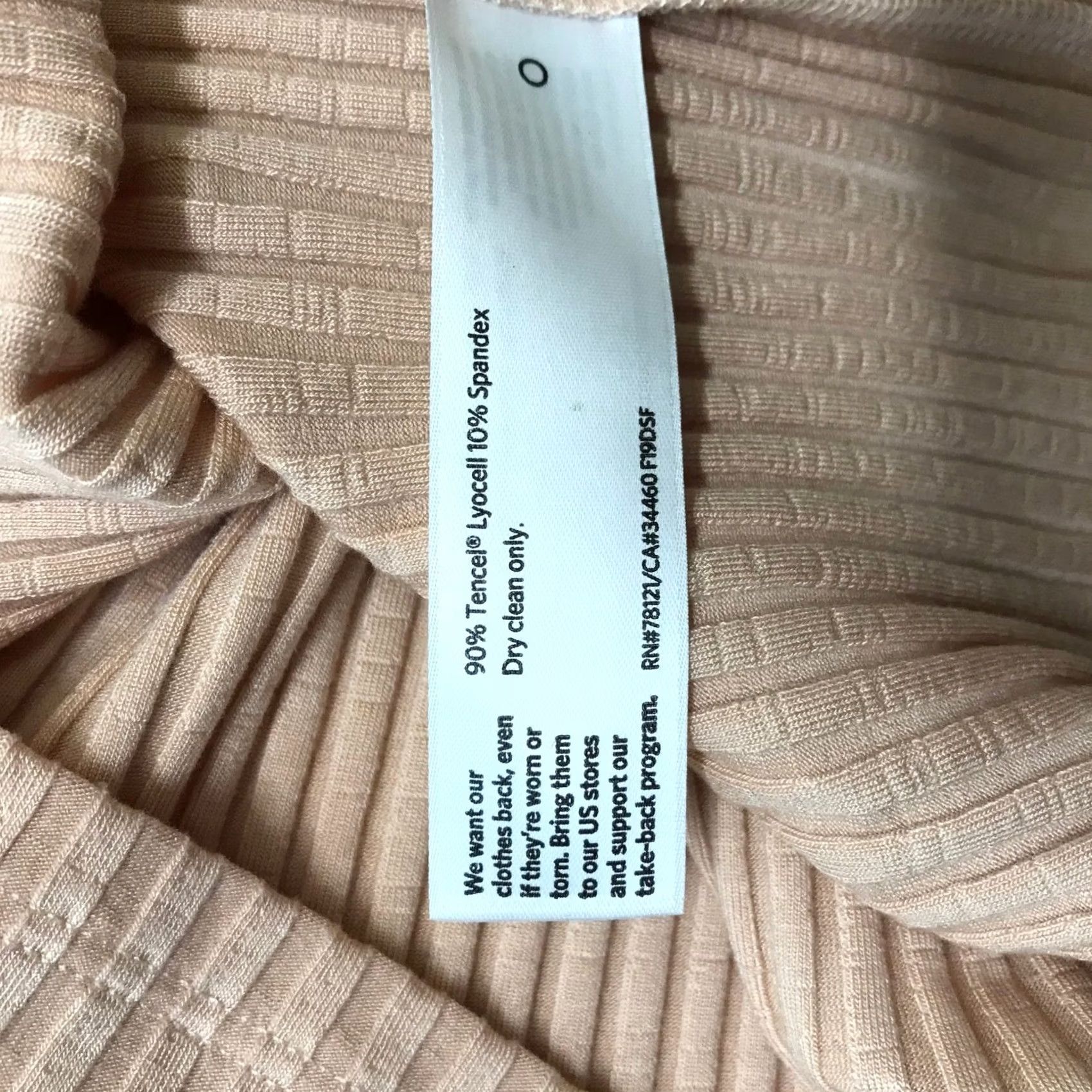Eileen Fisher EILEEN FISHER Midi Dress Peach Size S Ribbed Knit Tencel Lyocell Spandex Women Size S / US 4 / IT 40 - 8 Thumbnail