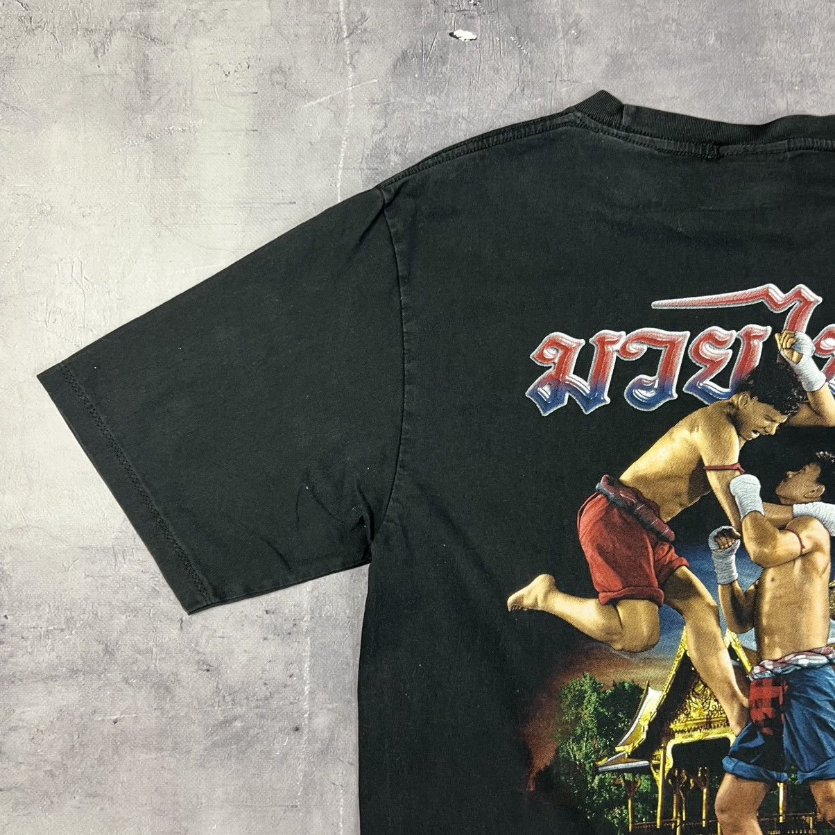 Other Rare! Muay Thai Vintage Big Logo Tee Knife 00s Size US L / EU 52-54 / 3 - 10 Thumbnail