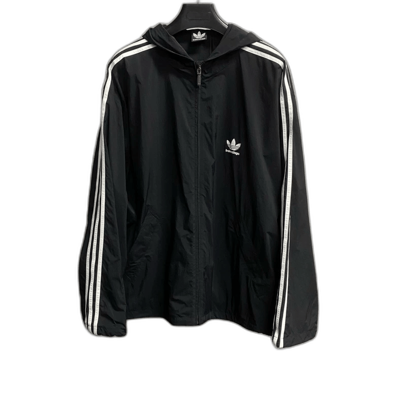 Balenciaga Balenciaga Adidas Black Embroidered Jacket Size US S / EU 44-46 / 1 - 1 Thumbnail