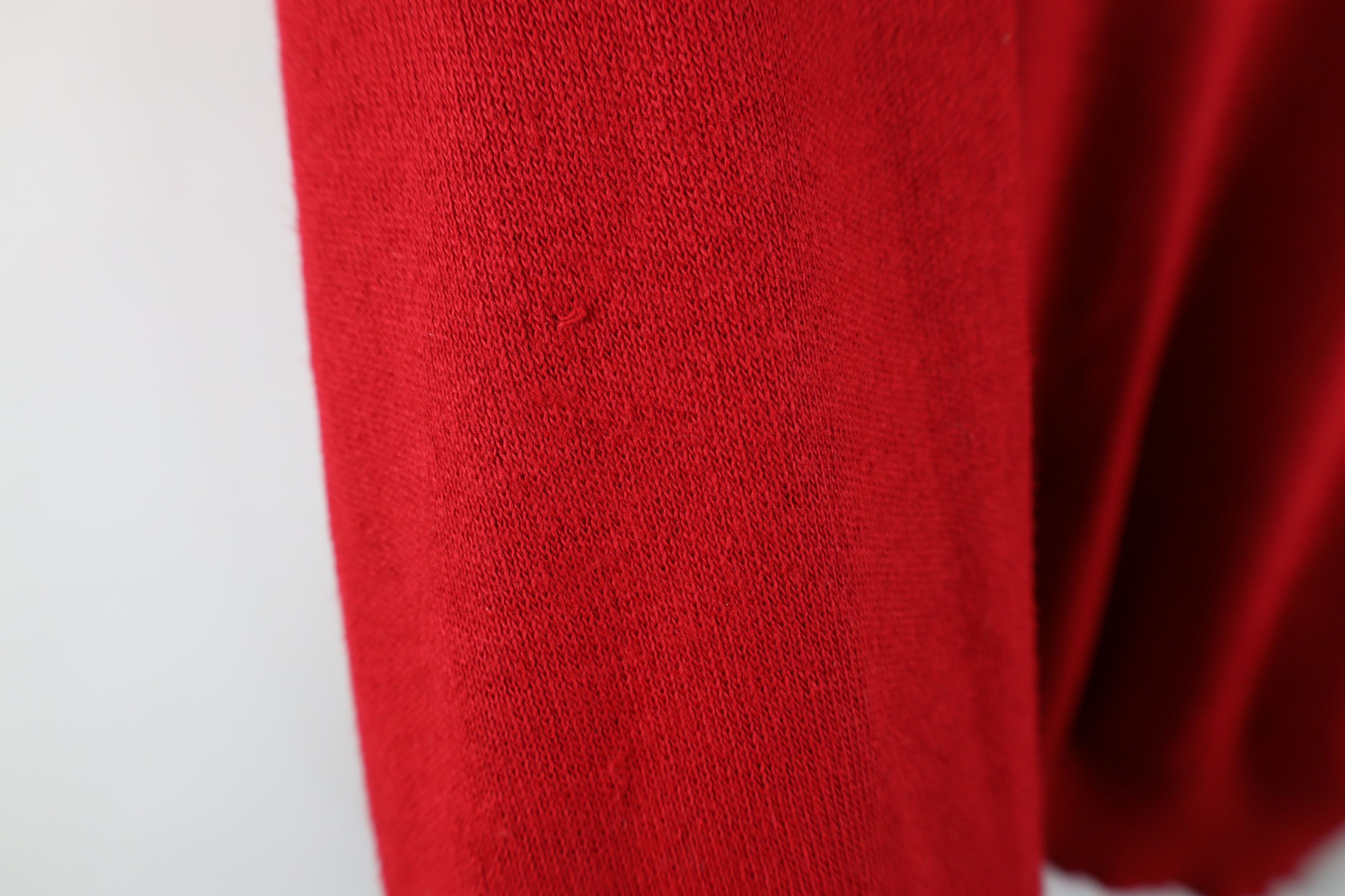 Vintage Vintage 70s Streetwear Blank Knit V-Neck Sweater Red USA Size US M / EU 48-50 / 2 - 5 Thumbnail