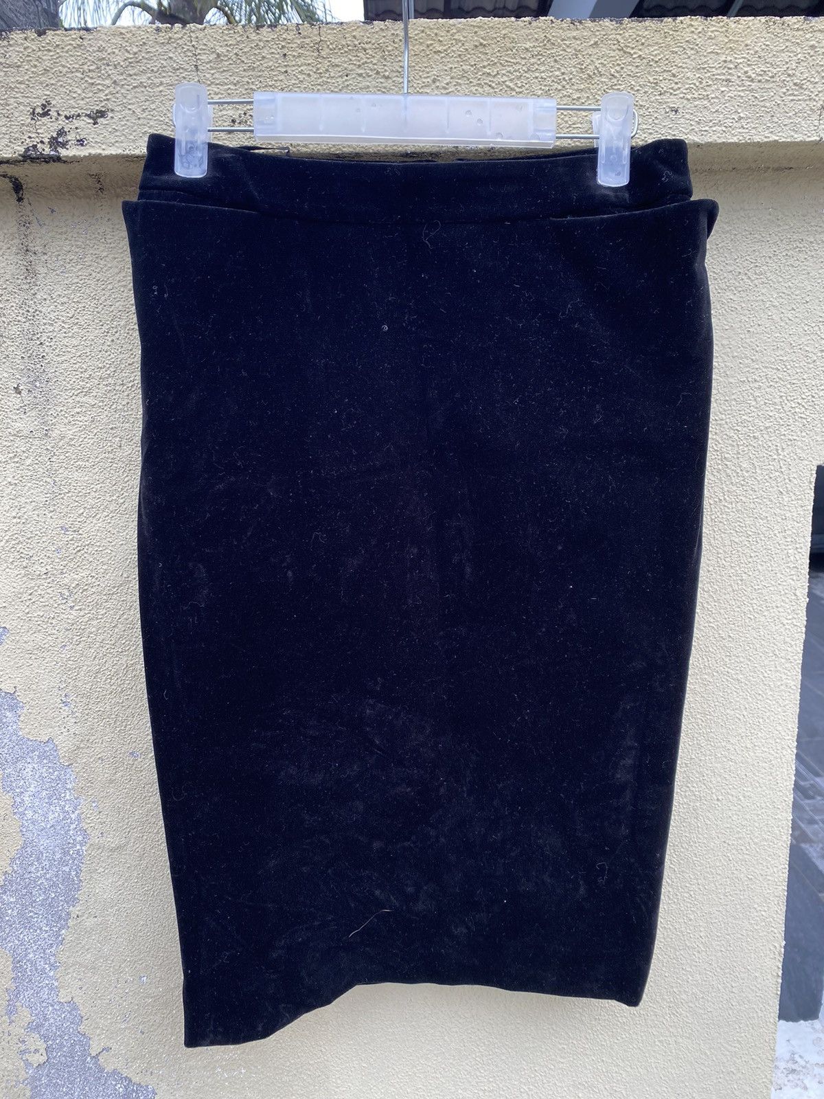 Vintage 80s ysl rive gauche velvet skirt