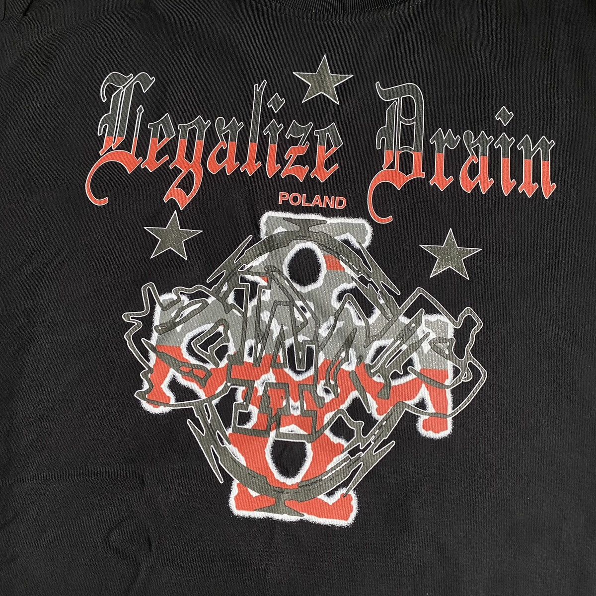 Drain Gang × Sad Boys Bladee Drain Gang Legalize Drain Poland Tour Logo Tee Shirt Size US L / EU 52-54 / 3 - 3 Thumbnail