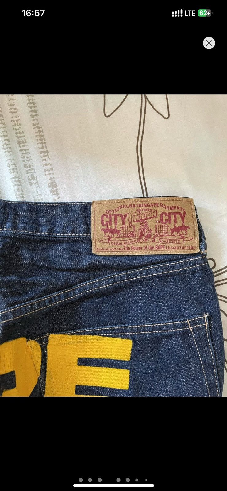 Bape Bape Vintage OG ASNKA Spellout Logo Denim Jeans Size US 34 / EU 50 - 4 Thumbnail