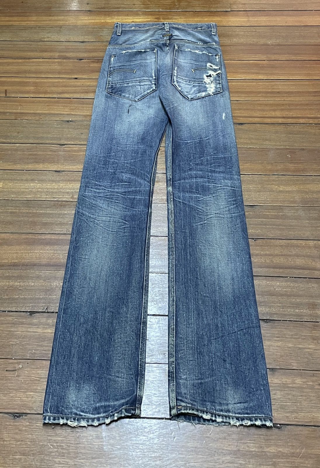 G-Star × Vintage Rare Design Vintage Brand G-Star Distressed Jeans 1990s Size US 33 - 2 Thumbnail
