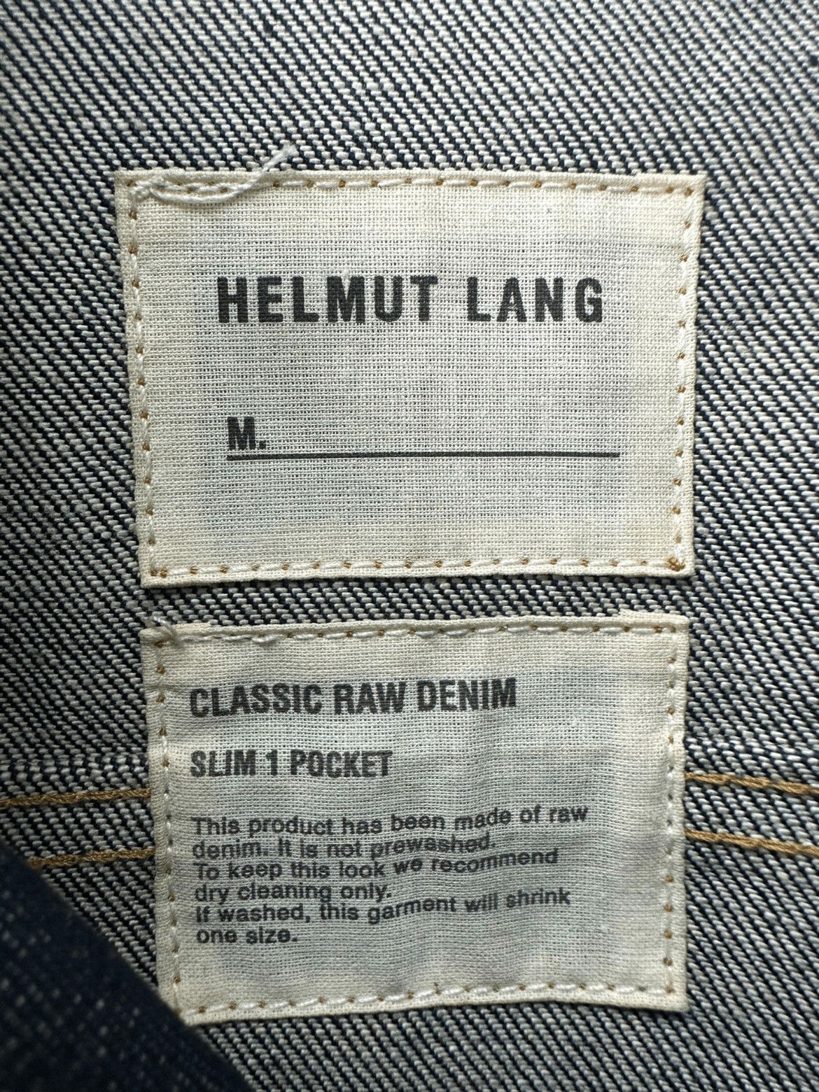 Helmut Lang Helmut Lang 03SS leather joint denim jacket Size US L / EU 52-54 / 3 - 1 Thumbnail