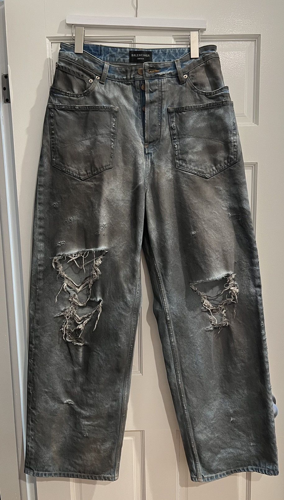 Summer 23 Dirty Patch Pocket Distressed Denim