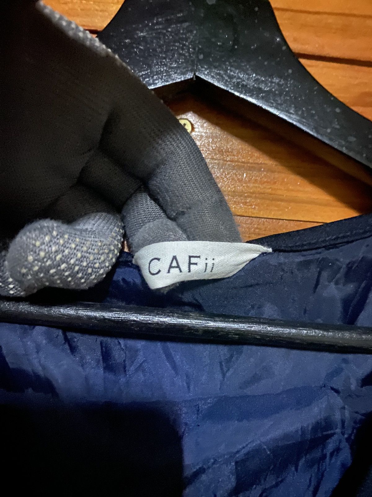 Japanese Brand CAFii Navy Fleece Zip Jacket – Modern Minimalist Japanese Size US XL / EU 56 / 4 - 6 Thumbnail