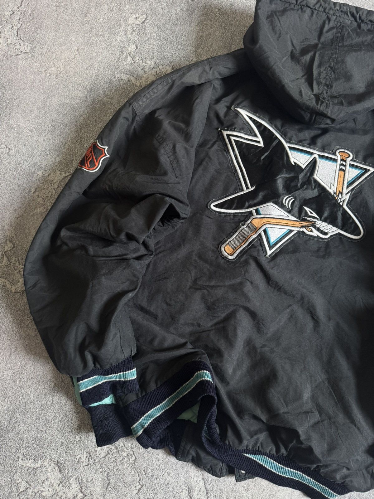 Starter Starter XL San Jose Sharks 🦈 NHL vintage bomber jacket zip Size US XL / EU 56 / 4 - 3 Thumbnail