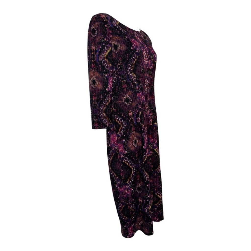 Adrianna Papell Women's London Times Dress Size 6 Purple Black Size M / US 6-8 / IT 42-44 - 2 Thumbnail