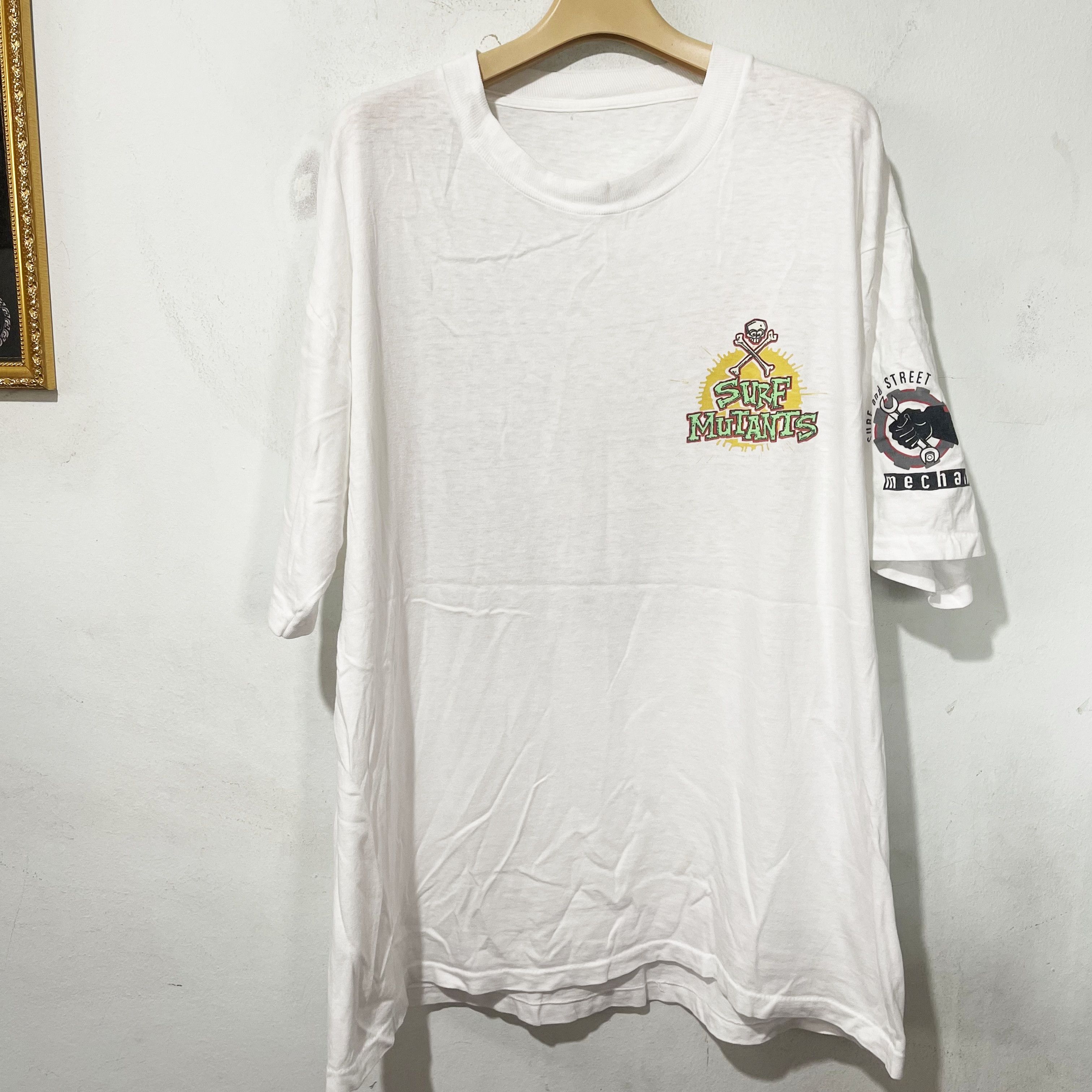 Vintage Vintage 80s Surf Mutants Toxic Waste Surfing Mechanix Shirt Size US XL / EU 56 / 4 - 4 Thumbnail