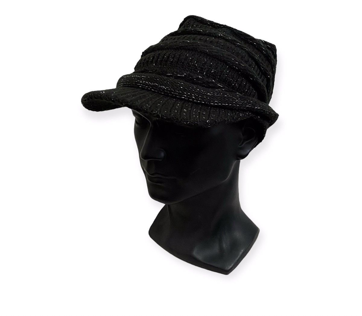 image of Turban Style Beanie Hat in Black, Men's