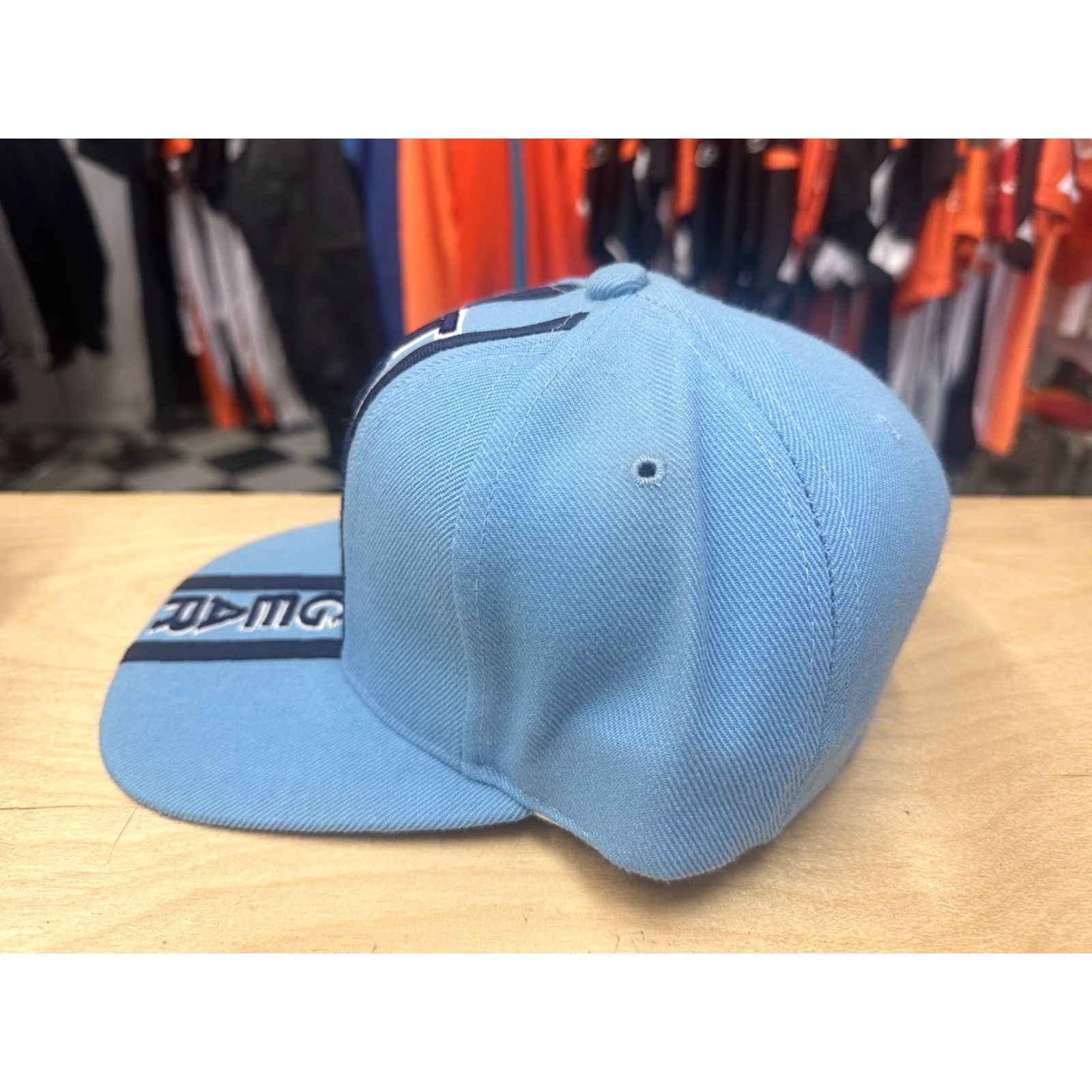 Vintage VINTAGE Tommy Gear Strapback Hat Cap - Men - One Size - Wool - 90s - Carolina Blue - Deadstock NWOT NOS - Baseball Cap Size ONE SIZE - 3 Thumbnail