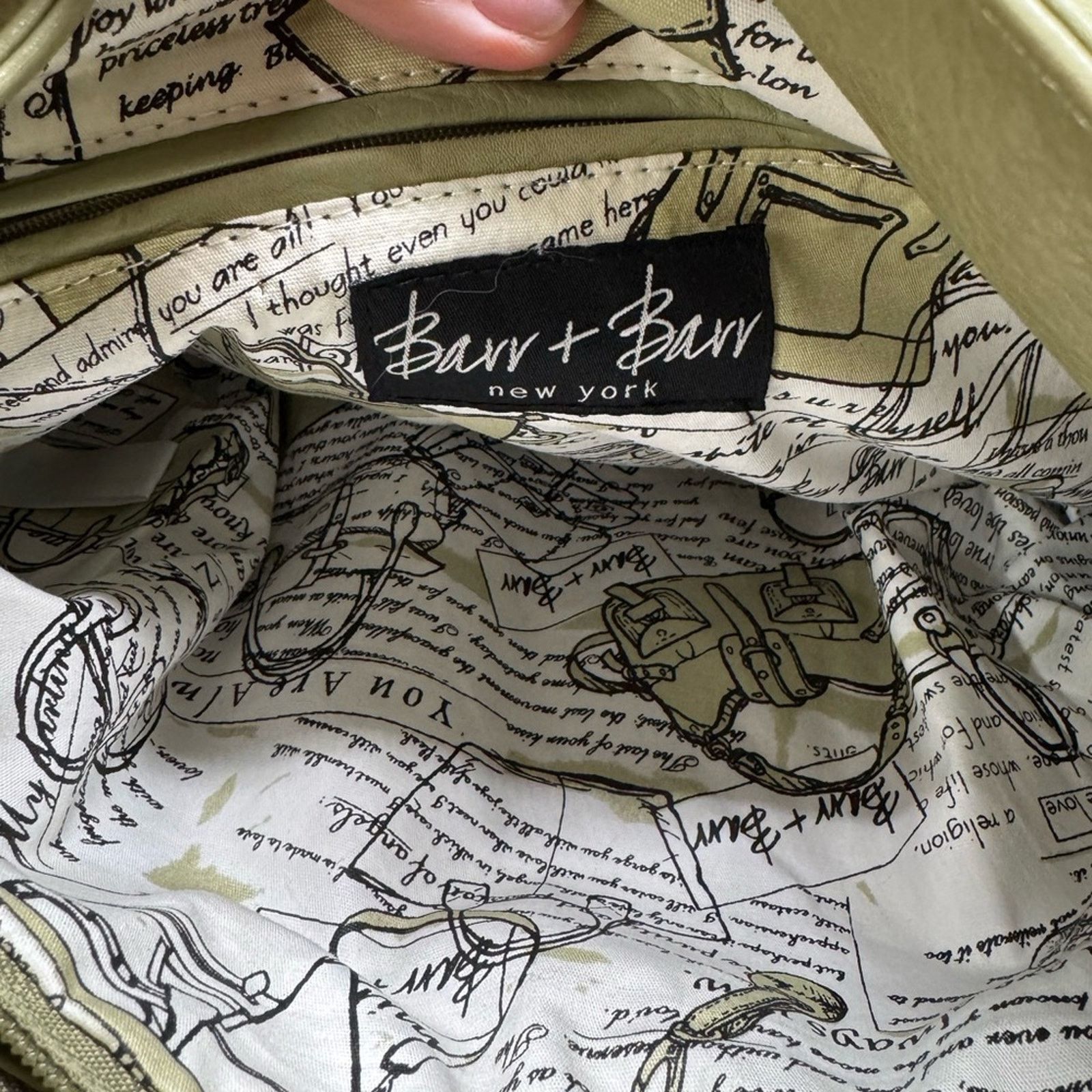 NBDN Nobrandedon Gorgeous Barr + Barr leather sage handbag Size ONE SIZE - 6 Thumbnail
