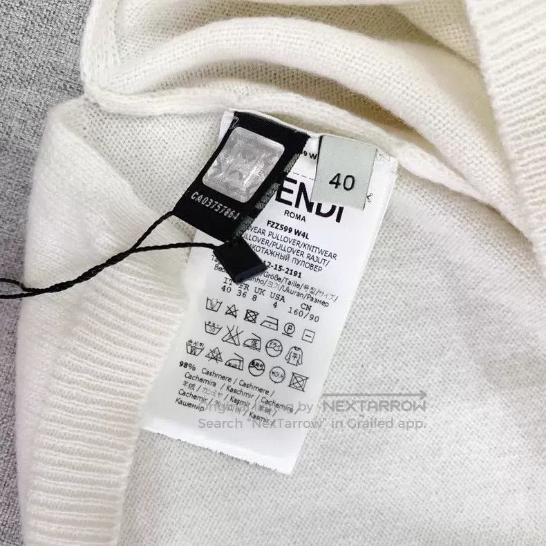 Fendi Fendi Bicolor Knit Short Sleeve T-Shirt Size XS / US 0-2 / IT 36-38 - 5 Thumbnail