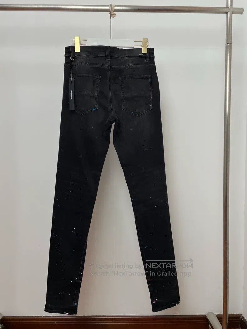 Amiri Amiri Splatter Effect Black Denim Size US 31 - 2 Thumbnail