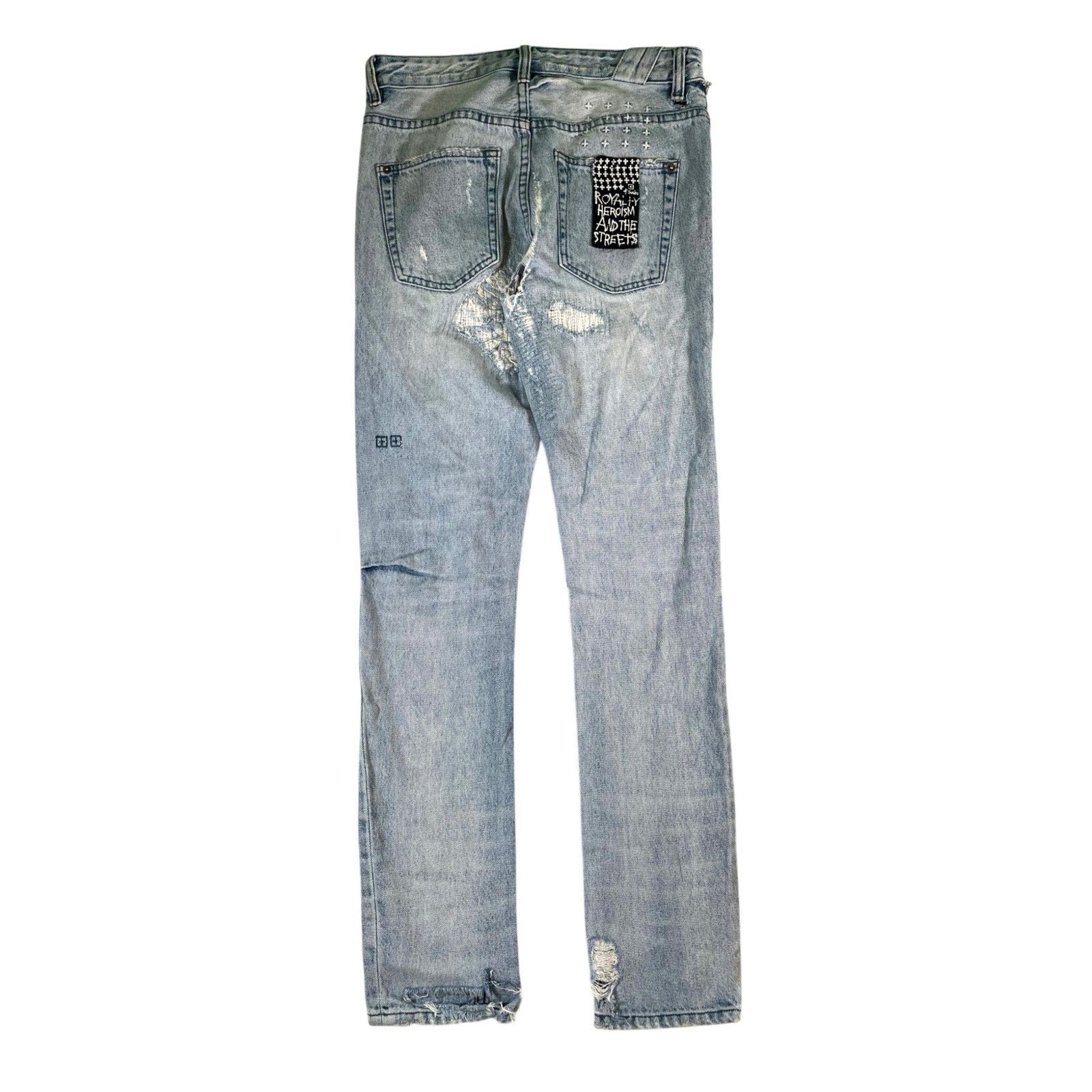 Ksubi Ksubi Distressed Patchwork Light Wash Jeans Size US 29 - 2 Thumbnail
