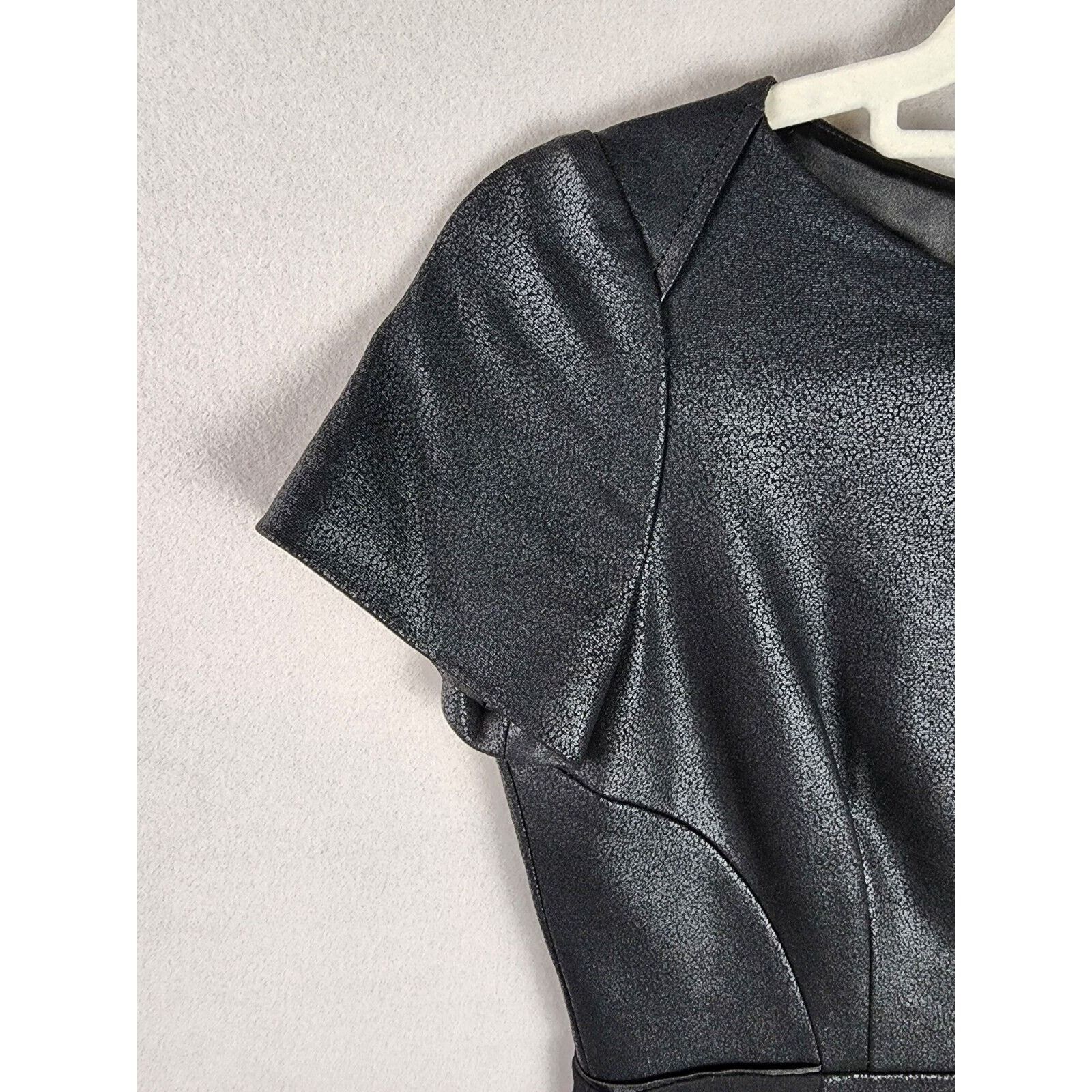 Elie Tahari Tahari Black Sheath Dress Size 4 - Textured Upper Size S / US 4 / IT 40 - 10 Thumbnail