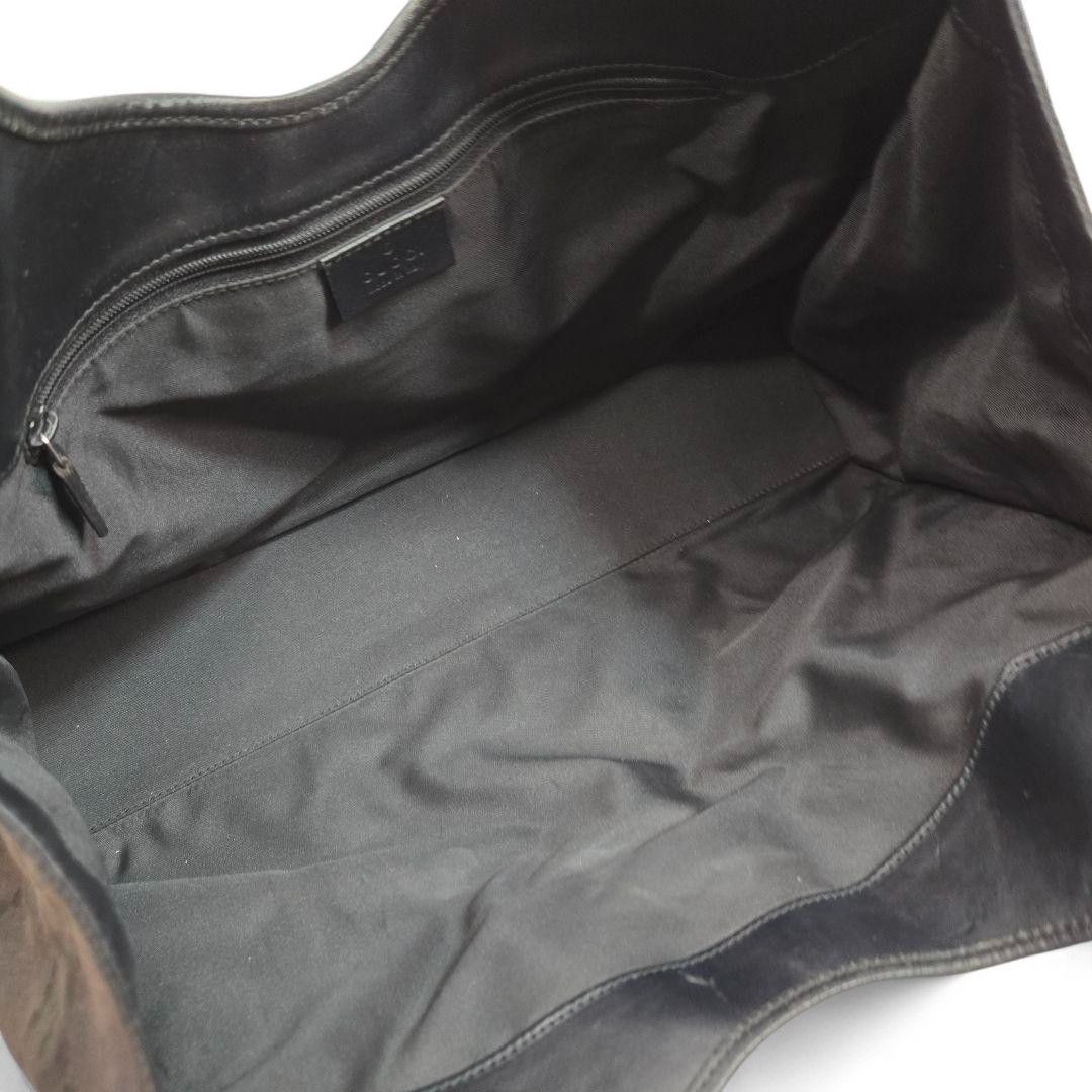 Gucci Gucci - Jackie Black Leather Monogram Shoulder Bag GG Size ONE SIZE - 9 Thumbnail