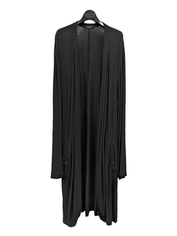 Long rayon drape cardigan with pockets