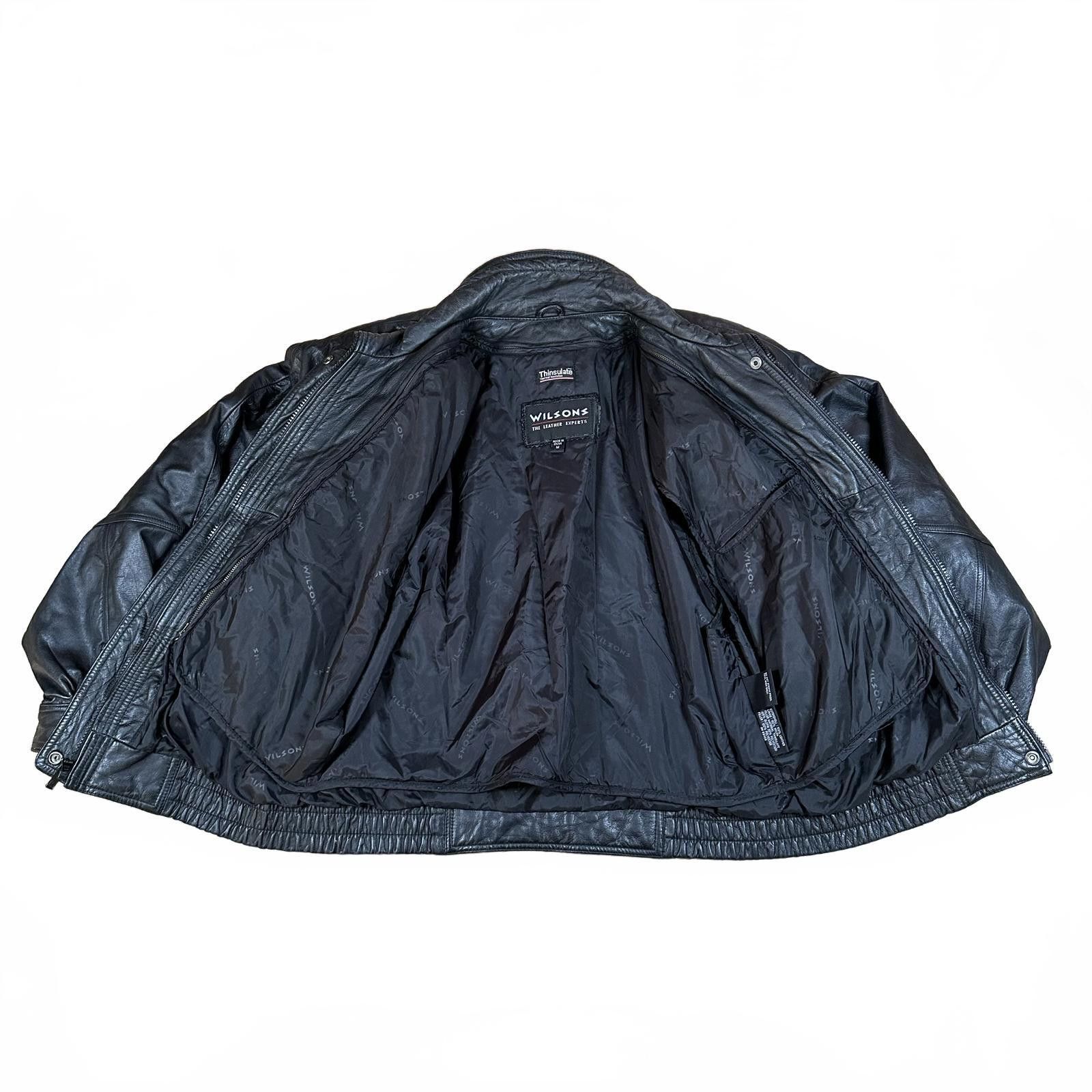 Wilson Wilsons Mens Leather Jacket Medium Black Vintage Thinsulate Size US M / EU 48-50 / 2 - 3 Thumbnail