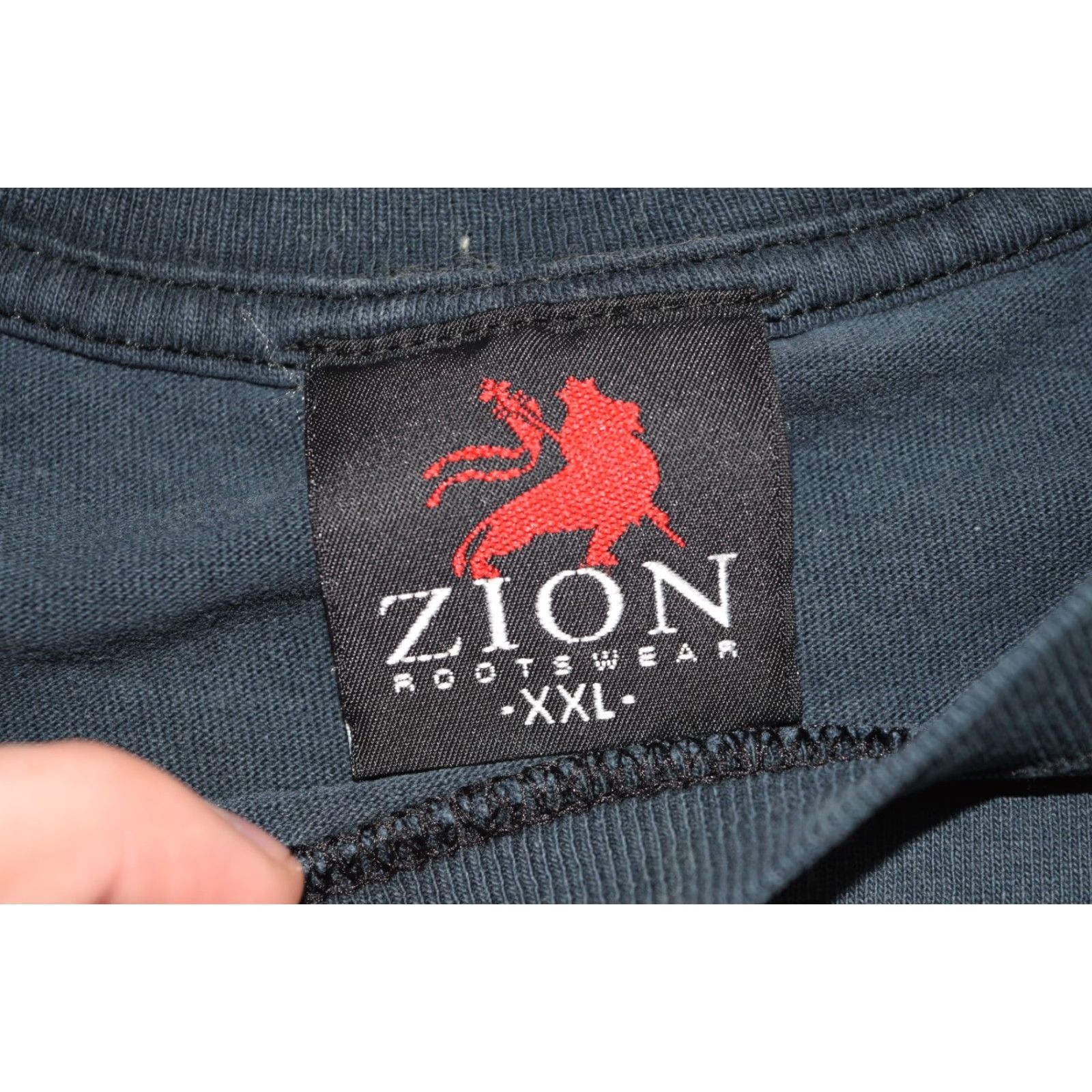 Vintage VINTAGE Zion Rootswear Reggae T-Shirt - Bob Marley - Reggae/Rap 90s - Men's 3XL/XXL, Black, Crew Neck, Short Sleeve, Cotton Size US L / EU 52-54 / 3 - 7 Thumbnail