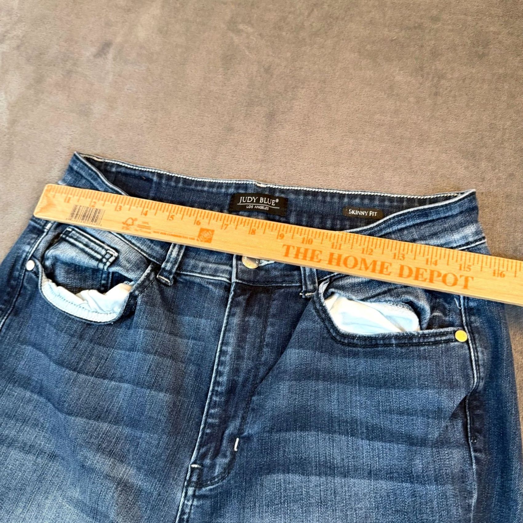 Vintage Judy Blue Jeans Skinny Womens 14W High Rise Stretch Denim JB82419DK-PL Size 36" / US 14 / IT 50 - 7 Thumbnail