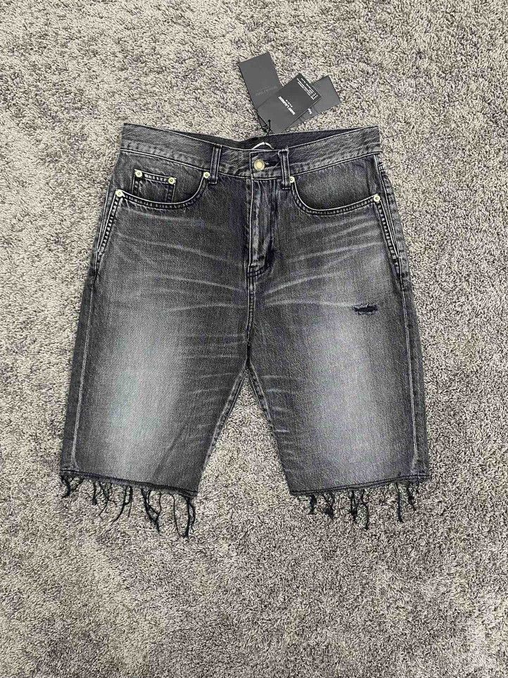 Saint Laurent Paris Saint Laurent Frayed Hem Denim Shorts Size 29 Size US 29 - 1 Thumbnail