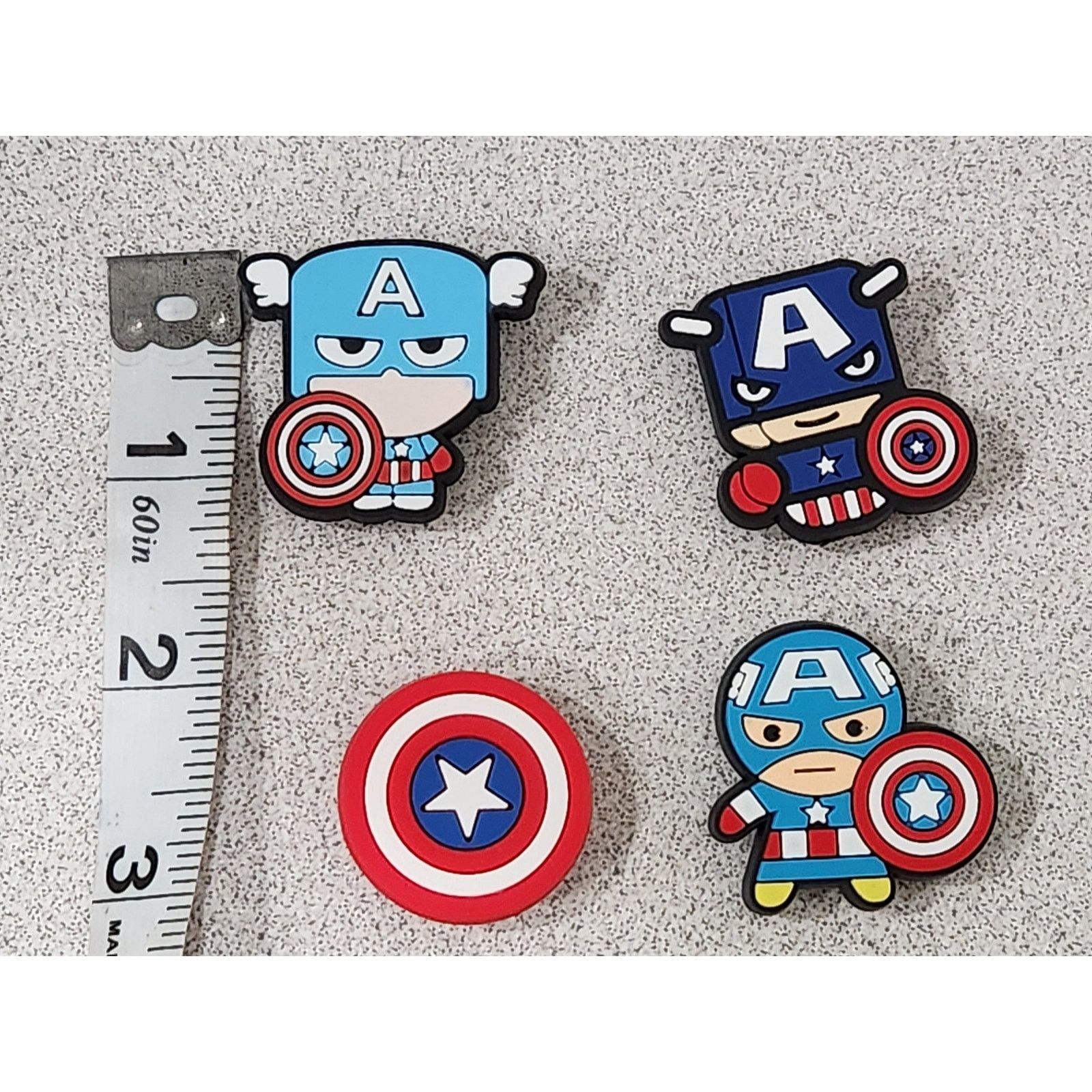 Other Shoe Charms for Crocs 4 Pc Marvel Captain America NWOTS Size ONE SIZE - 1 Preview