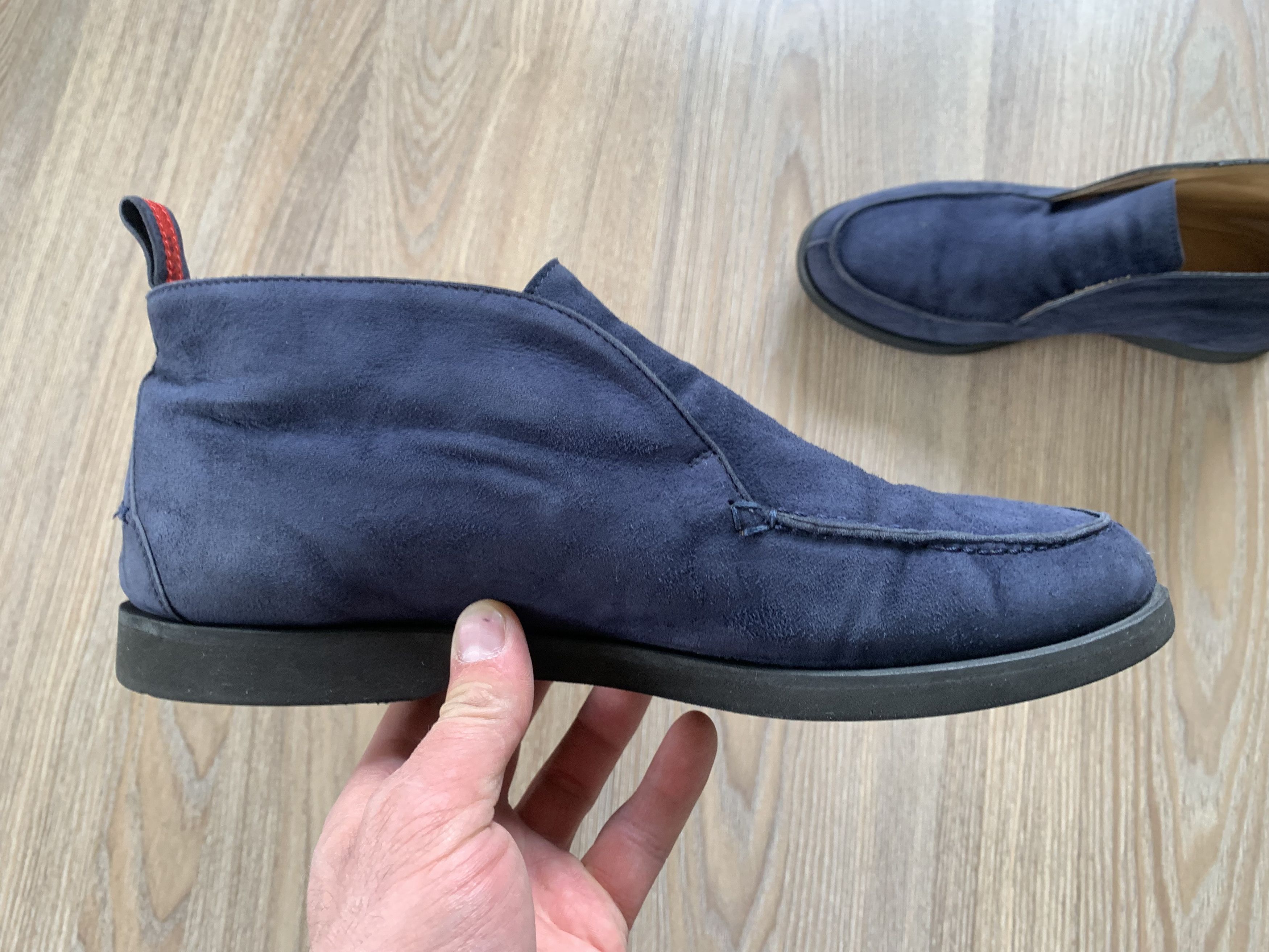 Kiton Kiton Mens Suede Blue Fly Loafers Leather Shoes Size US 8.5 / EU 41-42 - 6 Thumbnail
