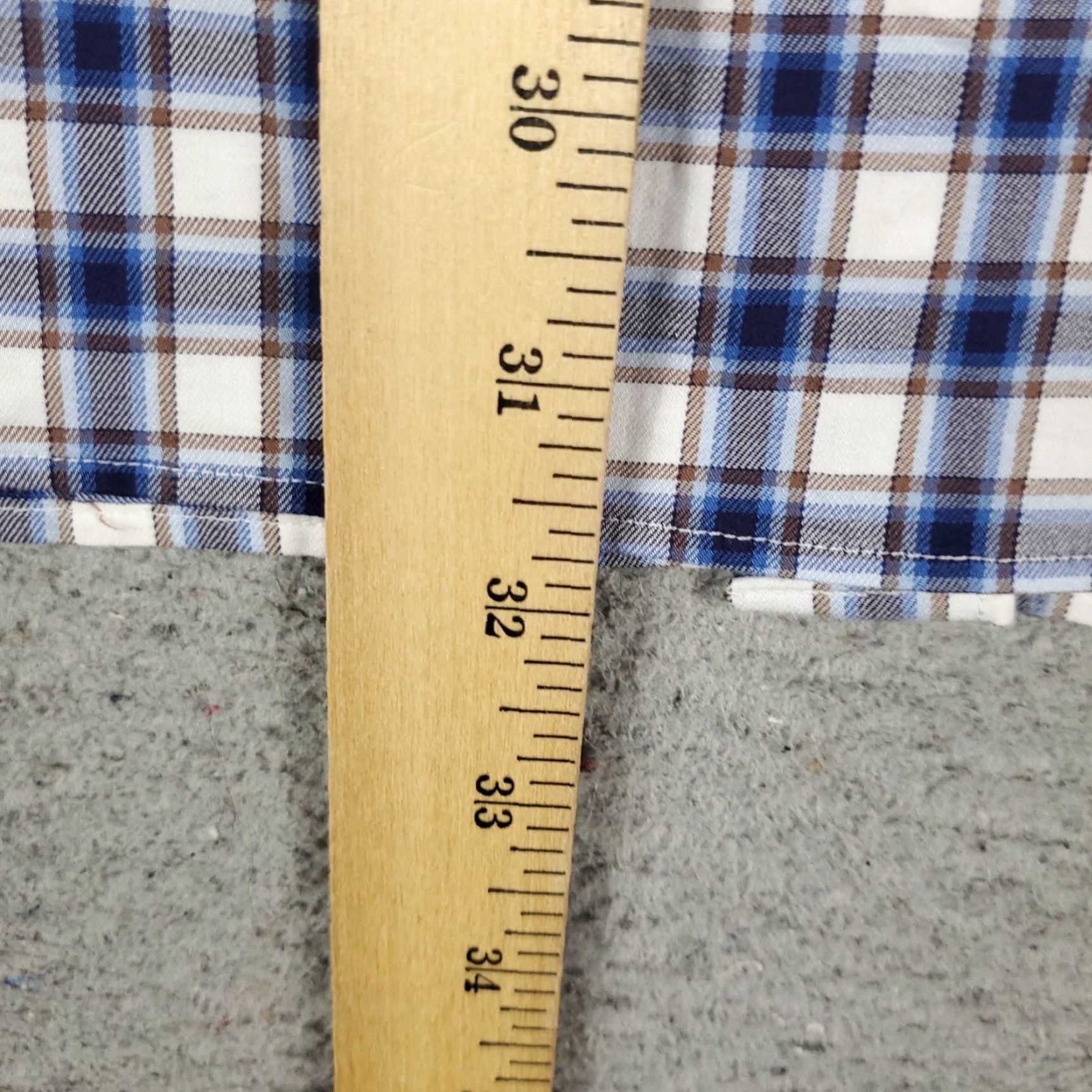 BUGATCHI Bugatchi Uomo Shirt Mens 2XL Blue Plaid Button Up Long Sleeve Size US XXL / EU 58 / 5 - 4 Thumbnail