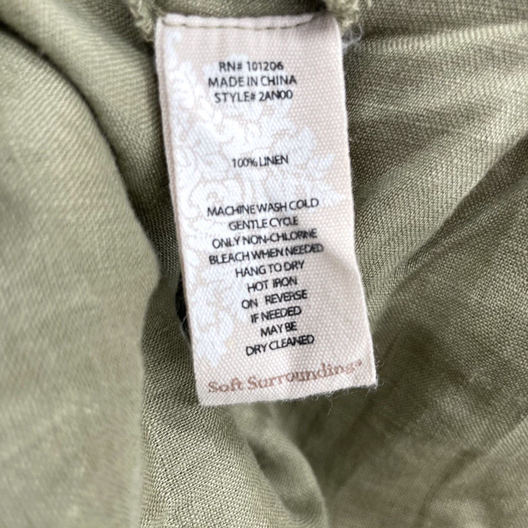 Soft Surroundings Soft Surroundings Linen Tunic Shirt Women Small Olive Coastal Boho Beach Olive Green Linen Tunic Shirt Women Small Beach Boho Chic 90s? Size L / US 10 / IT 46 - 6 Thumbnail