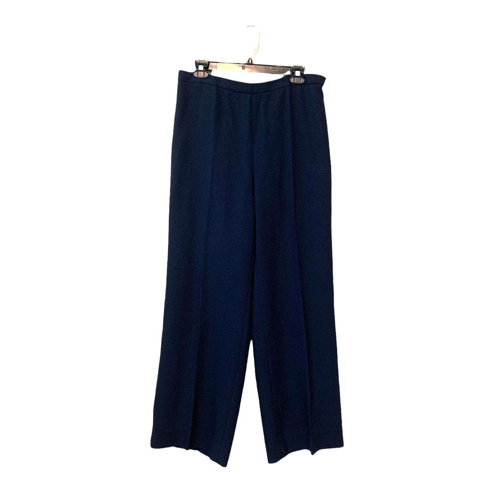 Ellen Tracy Ellen Tracy blue wide leg woven pleated pants size 10 Size 32" / US 10 / IT 46 - 1 Thumbnail