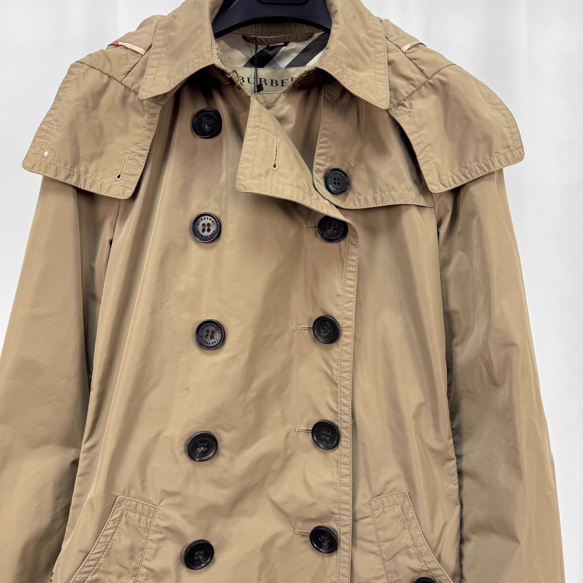 Burberry Burberry Khaki DB Nylon Trench Coat UK6 Mint Size XS / US 0-2 / IT 36-38 - 3 Thumbnail