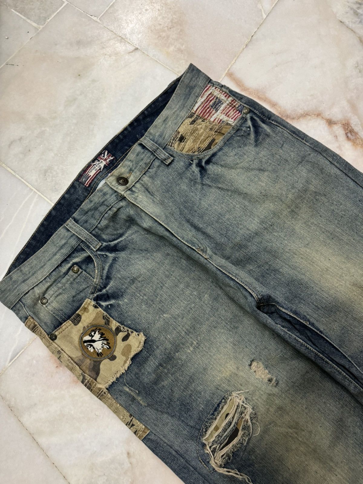 Tornado Mart ❗️BIG SIZE❗️GRUNGE APACHE VINTAGE & DENIM GS-115 MUDMAX CRAZY Size US 39 - 12 Thumbnail
