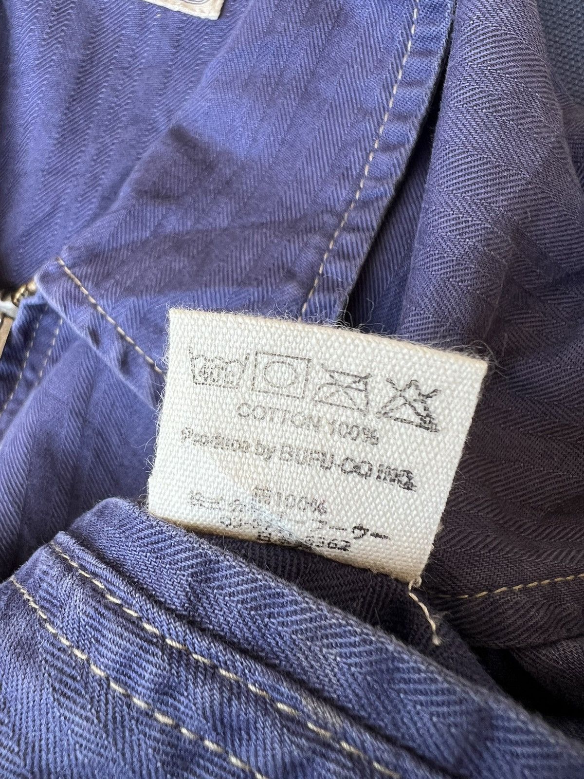 Indigo Two Moon Japan Herringbone Indigo Work Wear Jacket Size US L / EU 52-54 / 3 - 25 Thumbnail