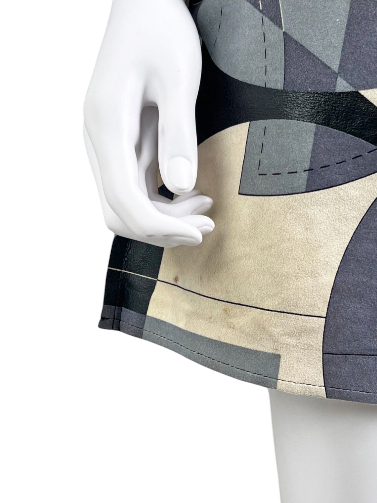 Junya Watanabe S/S 2015 Geometric Light Blue/Black High Waisted Shorts Size 27" / US 4 / IT 40 - 9 Thumbnail