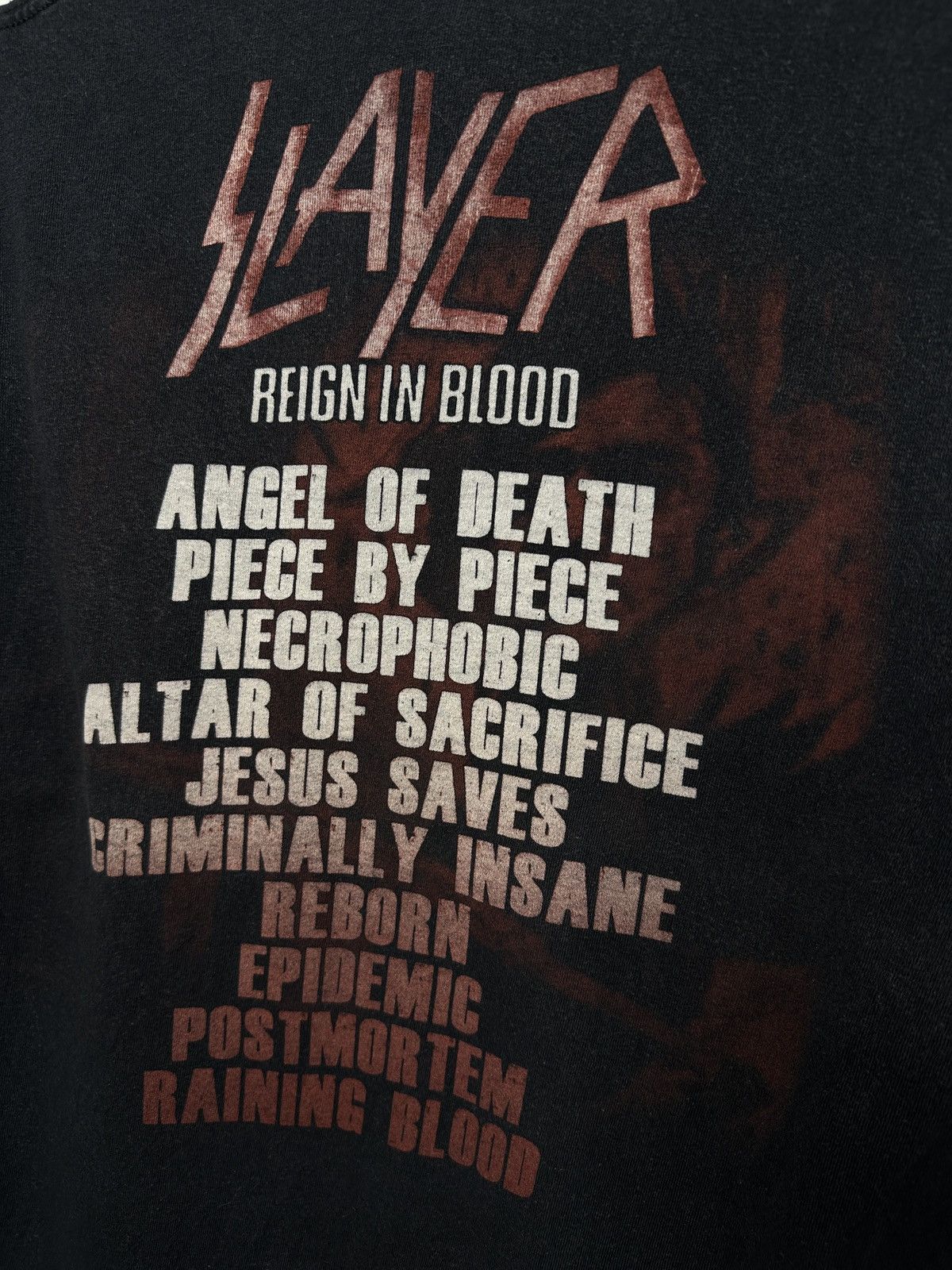 Band Tees Rare Vintage T-Shirt Slayer “REIGN IN BLOOD” Size US L / EU 52-54 / 3 - 6 Thumbnail