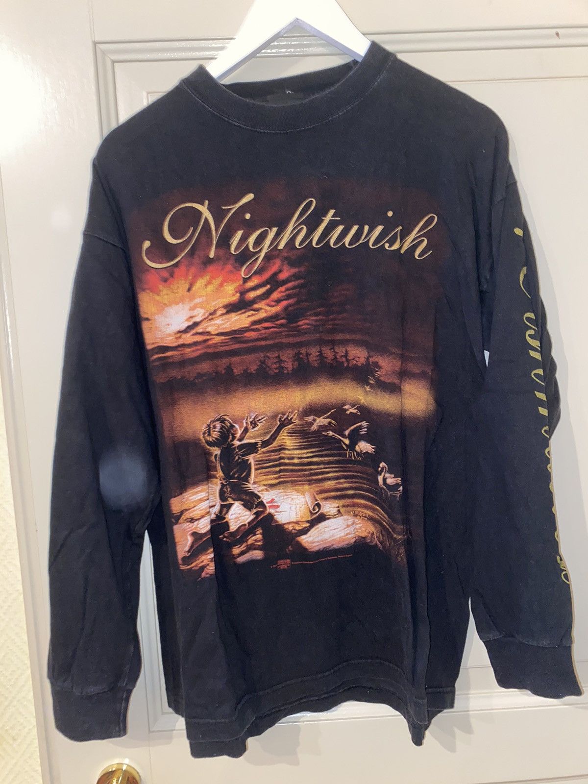 image of Band Tees x Screen Stars Nightwish 2000 Tour Longsleeve Shirt in Black, Men's (Size XL)