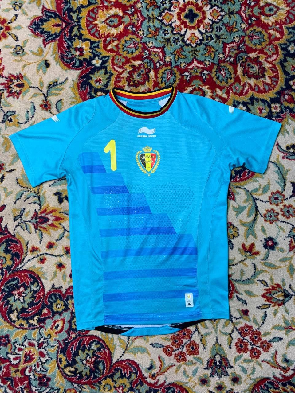 Vintage Belgium Goalkeeper football shirt 2014 GK 3 Kit #1 Courtois Size US L / EU 52-54 / 3 - 1 Thumbnail