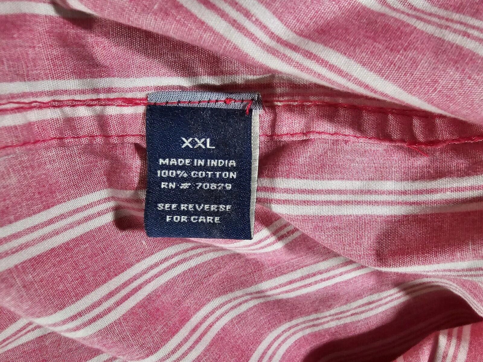 Designer Carbon Athletic Rue 21 Button Shirt Men's XXL Pink & White Size US XXL / EU 58 / 5 - 7 Thumbnail