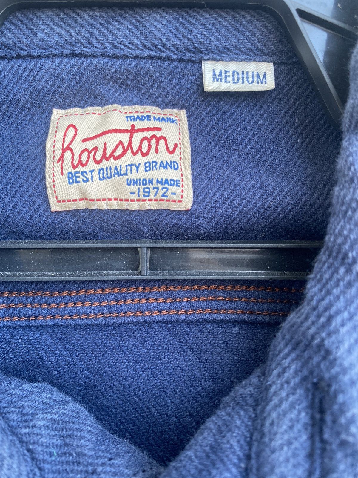 Japanese Brand Vtg 90s HOUSTON union made workwear shirts cat eye shirts Size US M / EU 48-50 / 2 - 7 Thumbnail