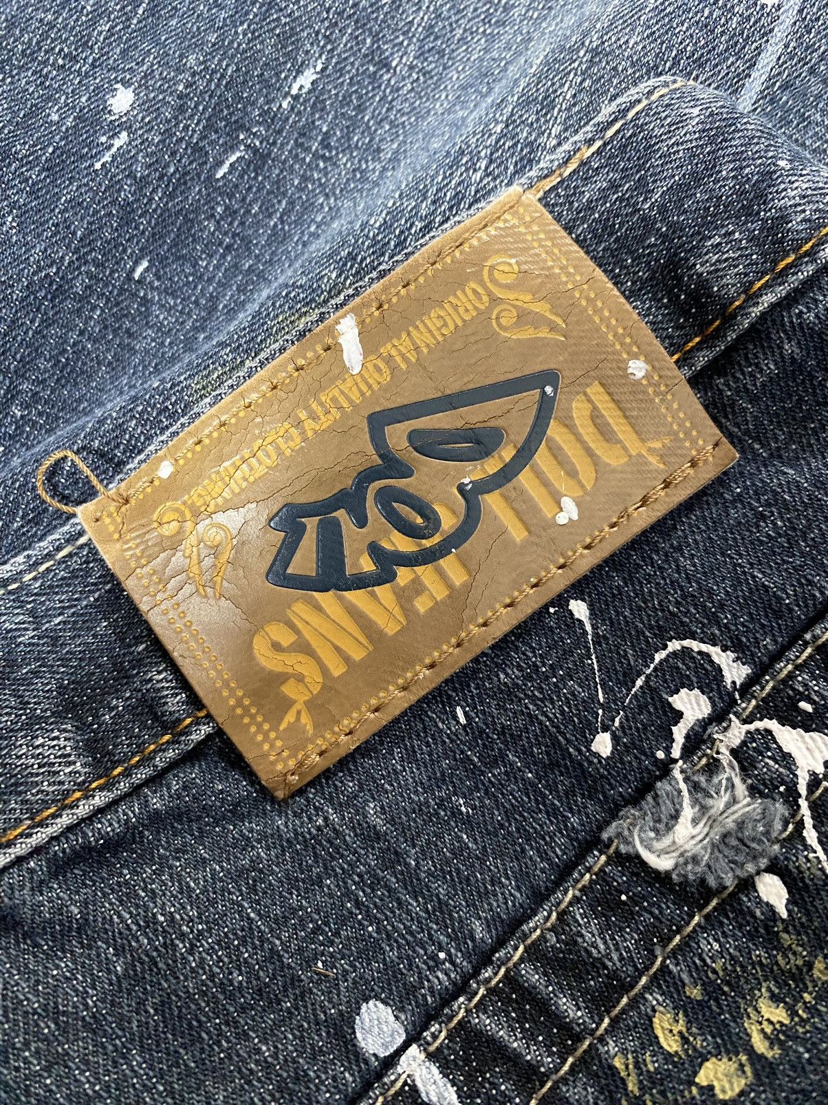 If Six Was Nine × Japanese Brand flared bootcut splater distressed denim pant by doll jeans Size US 28 / EU 44 - 6 Thumbnail