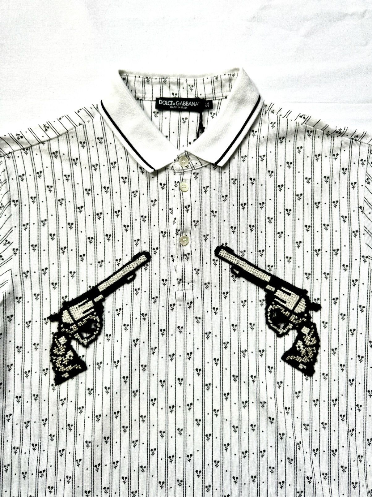 Dolce & Gabbana Dolce & Gabbana Men’s Guns Polo A/W 16 Runway Piece IT 52 Size US XL / EU 56 / 4 - 4 Thumbnail