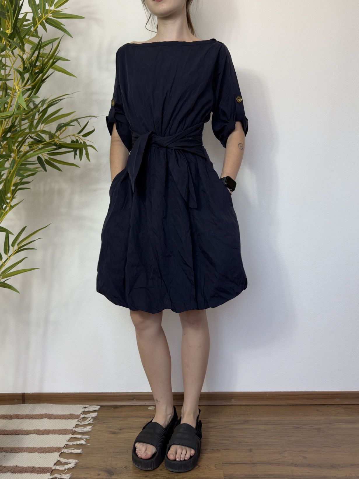 VINTAGE BURBERRY BRIT WRAP BALLOON DRESS
