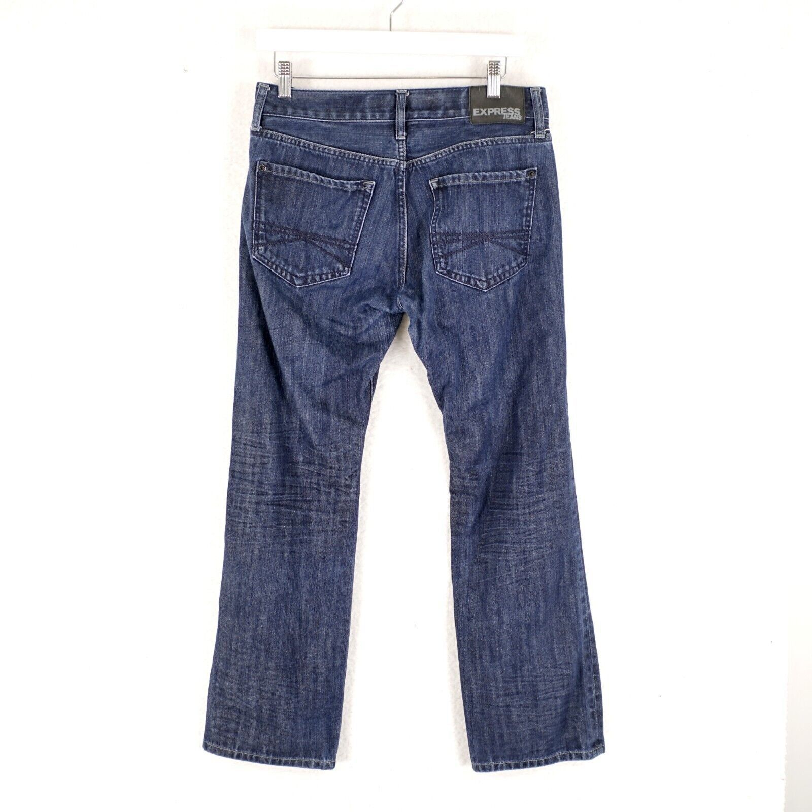 Express Express Rocco Slim Fit Bootcut Blue Denim Low Rise Jeans 31/ Size US 31 - 6 Thumbnail