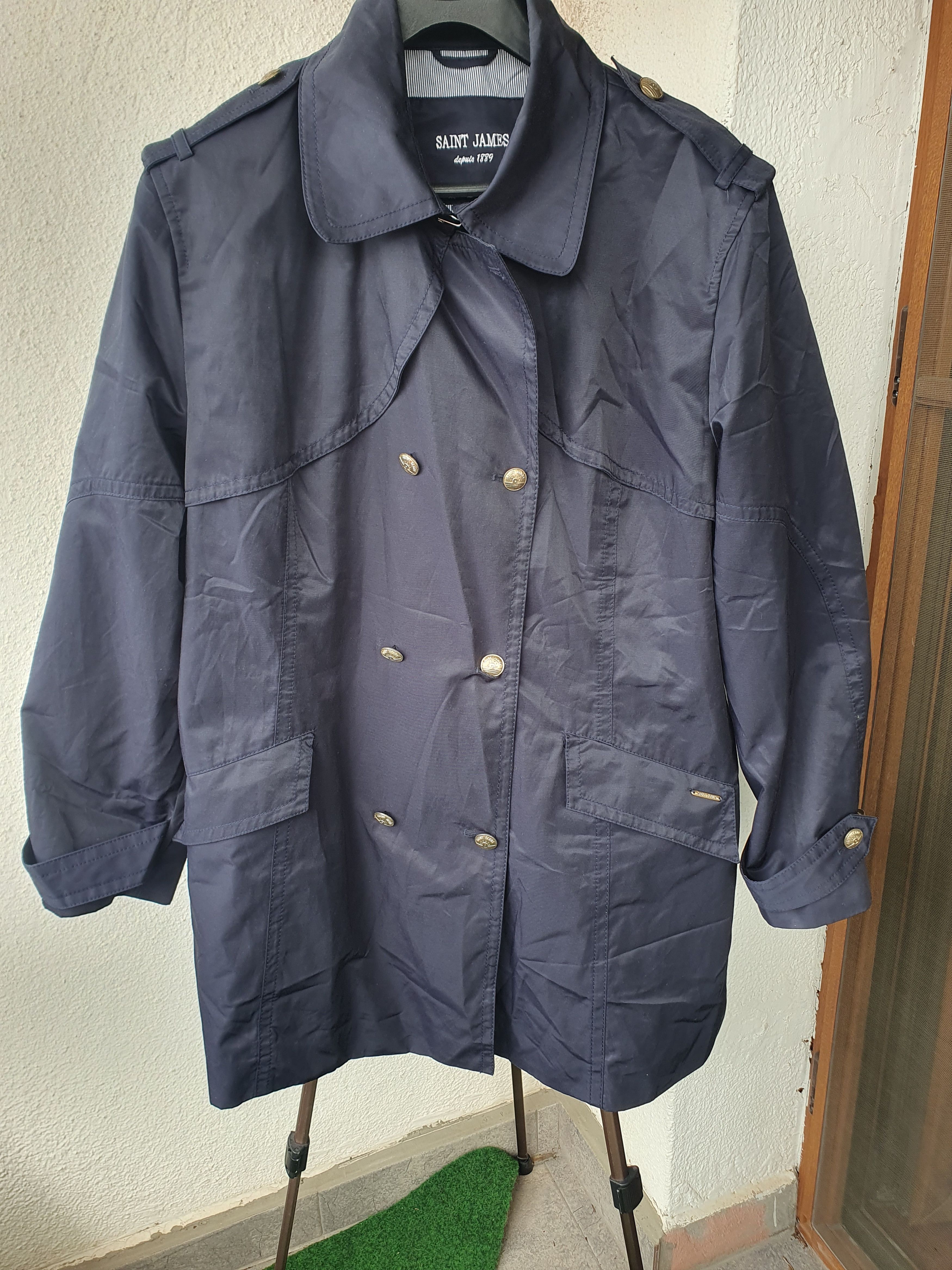 Saint James Saint James Double-Breasted Unisex Trench Coat sz L? Size US L / EU 52-54 / 3 - 1 Thumbnail
