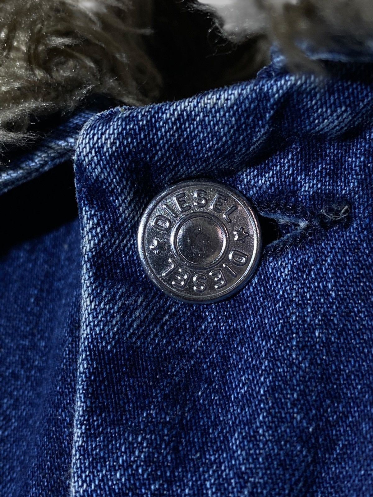 Diesel Vintage 00s Diesel Sherpa Washed Denim Jacket Y2k Style Size M / US 6-8 / IT 42-44 - 12 Thumbnail